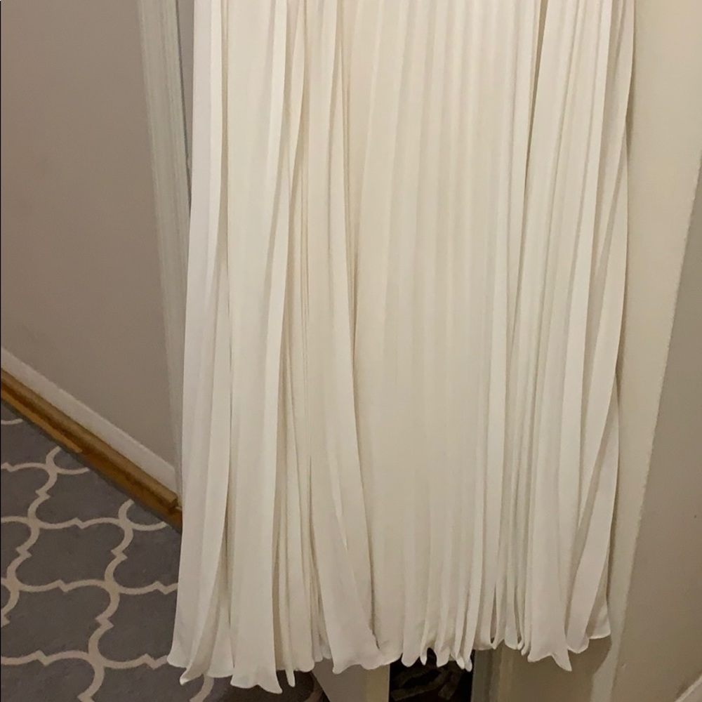 NWT Carmen Marc Valvo Ivory Beaded Dress 14 - Picture 2 of 8